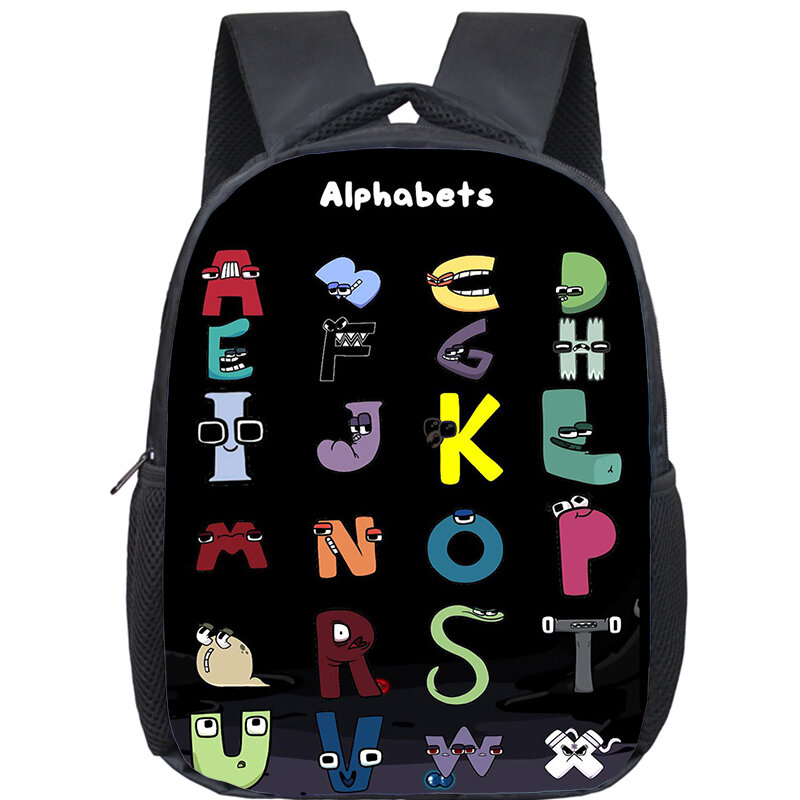 Tas punggung alfabet lucu untuk anak-anak tas buku TK tas sekolah huruf ransel kartun anak-anak tas sekolah anak laki-laki perempuan
