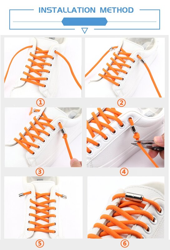 2Pcs/1Set Metal Capsule lock Accessories Elastic Shoelaces for Sneakers No Tie Shoelace Lazy Shoe lace Buckle DIY Kit Decoration