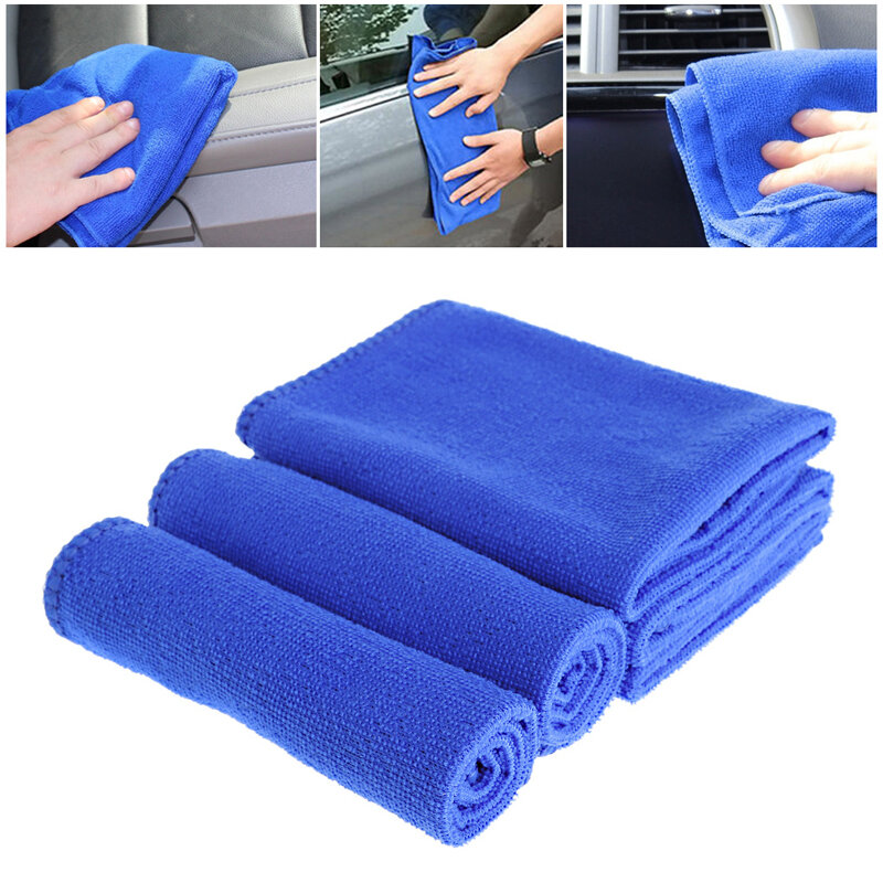 5 Pcs Soft Absorbent Wash Cloth Car Auto Care Microfiber Cleaning Towels