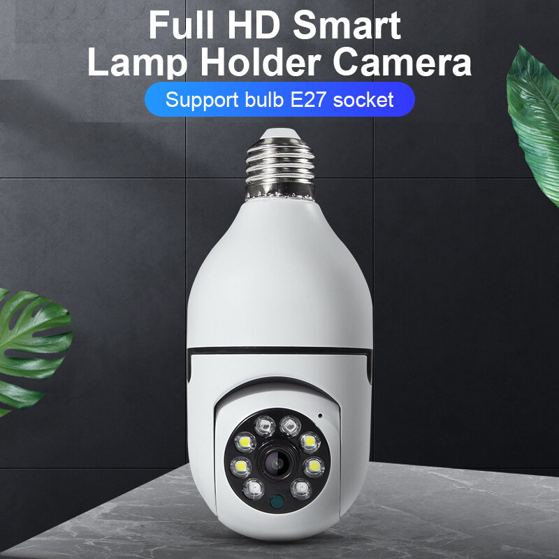 Kamera monitorująca żarówka pełnokolorowa noktowizor automatyczne śledzenie człowieka Zoom wewnętrzny Monitor bezpieczeństwa kamera Wifi inteligentnego domu
