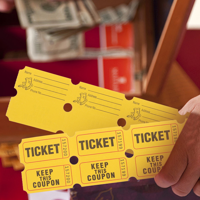 Biglietto per biglietti della lotteria in classe per rotolo della lotteria in classe di etichette di carta singole bevande eventi carnevale aula carta sfusa
