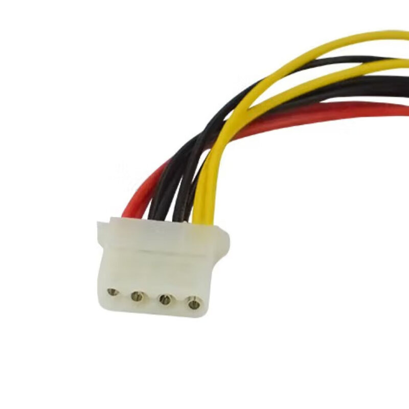 Molex IDE 4pin หญิง2Pcs SATA Serial SATA 15pin หญิงสำหรับสายไฟ HDD