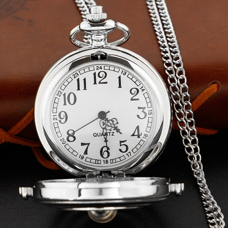 Sun Moon Time Hourglass with Chain Quartz Pocket Watch Retro Men's and Women's Pendant Necklace Accessories Clock Best Souvenir