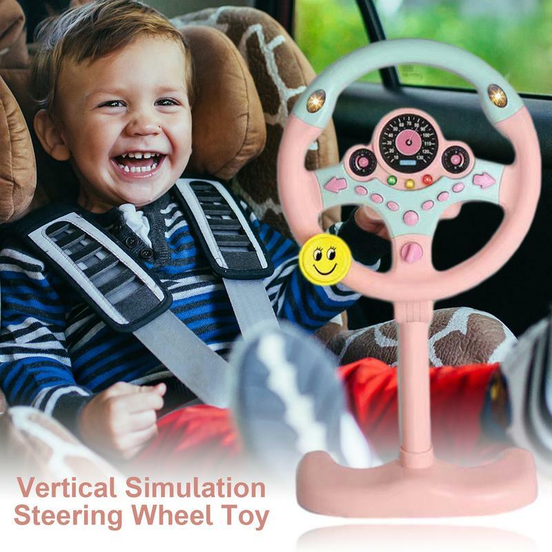 Juguete de volante de simulación para niños pequeños, juguete de volante de educación temprana con música y sonido, juguete Vocal para niños, regalos