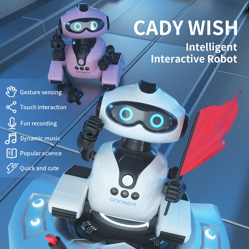 JJRC Robot de programación eléctrica con Control remoto inteligente para niños, juguete de baile temprano, modelo de Robot de bricolaje, interacción táctil de gestos