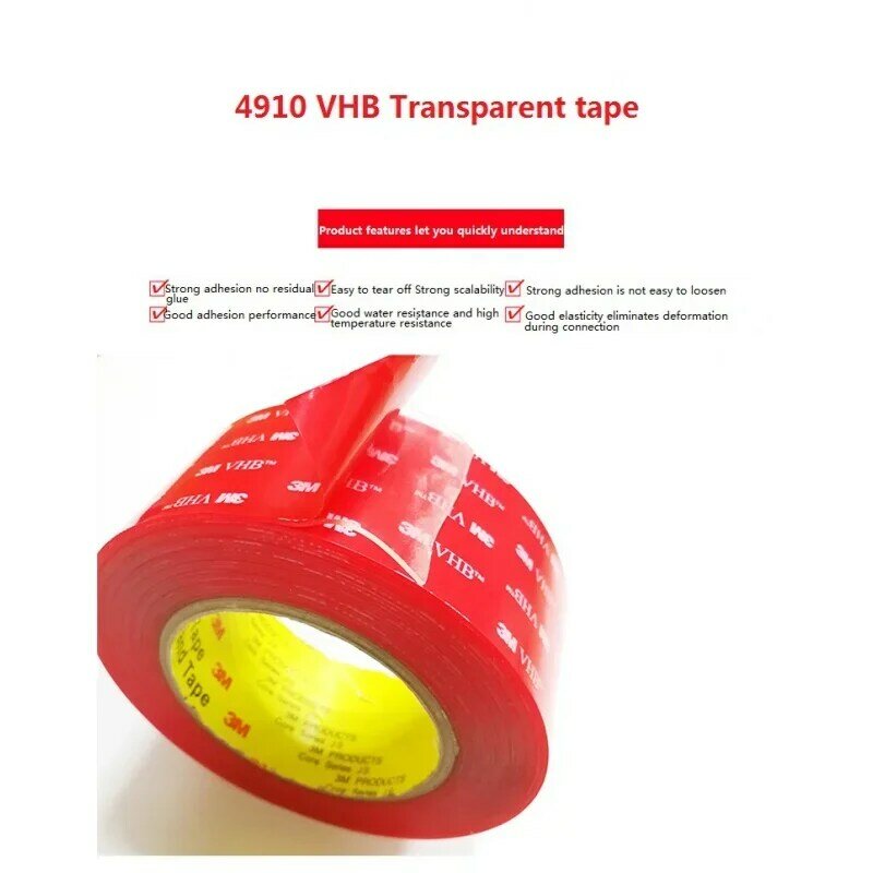 Aangepast Product Op Maat 4910 Zware Montage Waterdichte Acrylschuim Transparante Dubbelzijdige Tape Voor Naamplaatje