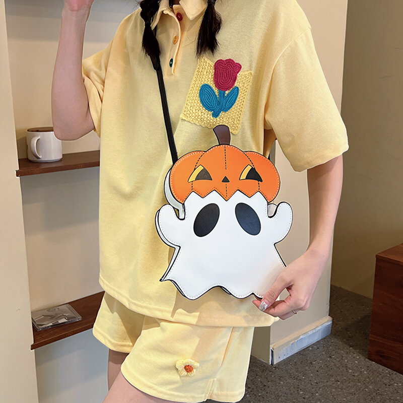 Original Design Pumpkin Halloween Fun Bag For Lady Girls Creative Versatile Crossbody Bag Korean Style Women Handbag Phone Bag
