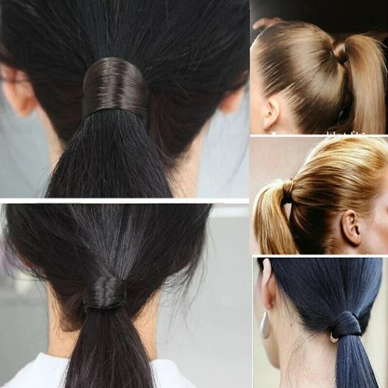Faux Wigs Rubber Band Elastic Hair Ties Straight Hair Rings Simple Hair Band Ponytail Holder For Women Fashion Hair Accessories