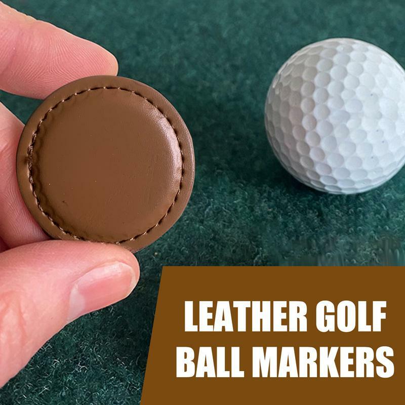 Spidol bola Golf magnetik portabel, penanda bola Golf bulat datar, penanda posisi Golf, kompak untuk kompetisi Golf, tas Golf