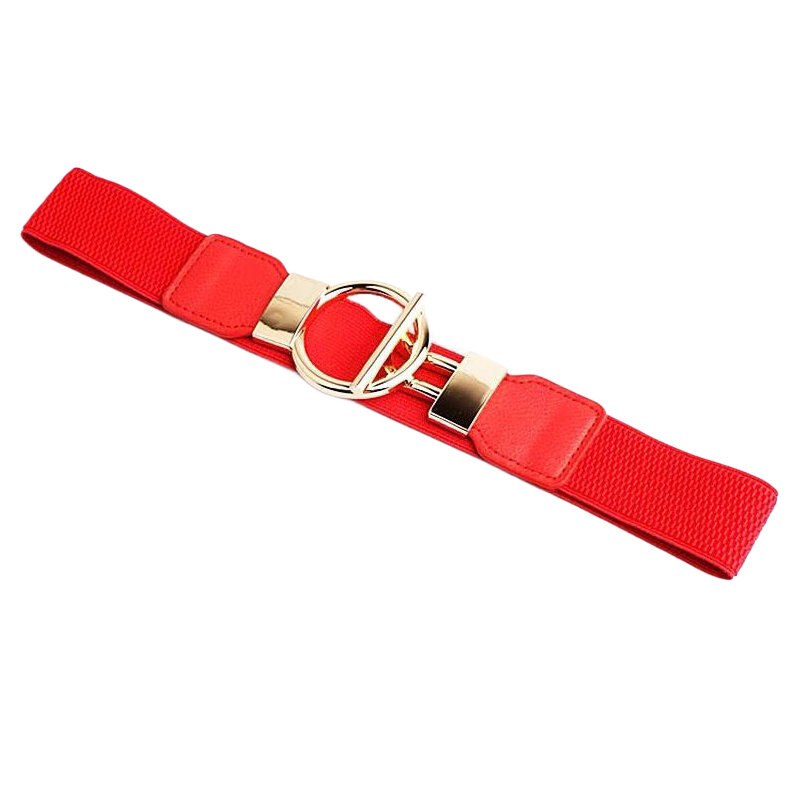 Cinturón elástico con hebilla de aleación coreana para mujer, cinturón de cintura ancha, ajustado, accesorios para vestidos