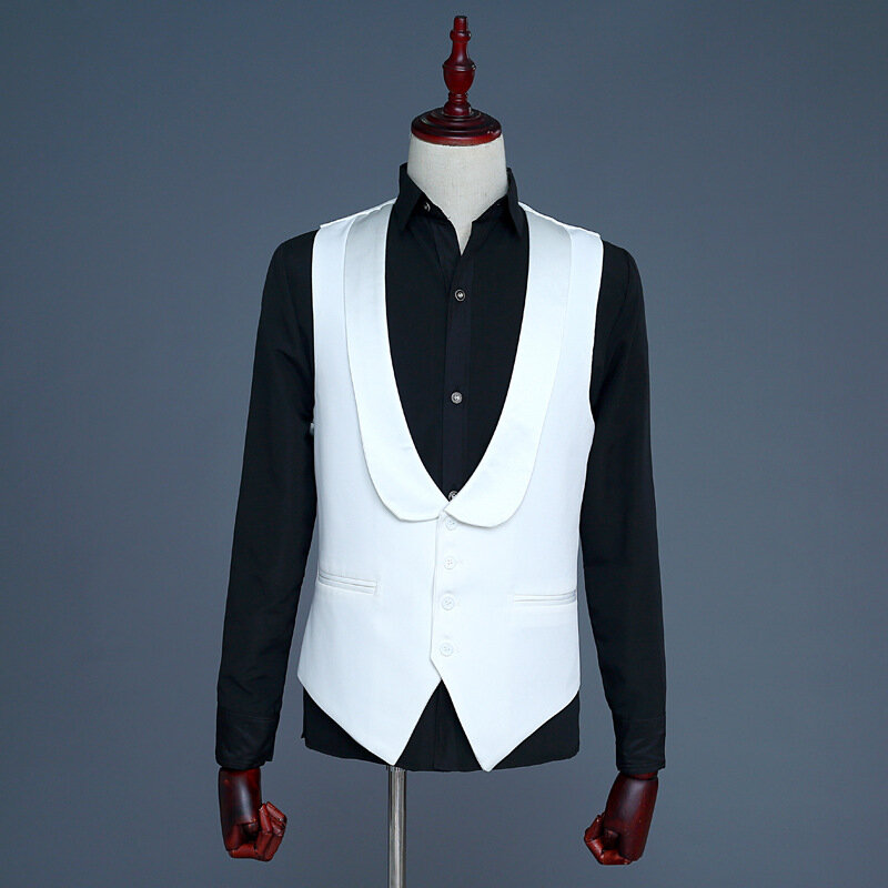 Men Vests Slim Fit Mens Suit Vest Male Waistcoat Casual Sleeveless Formal Business Jacket Party Cosplay Costume Clothes