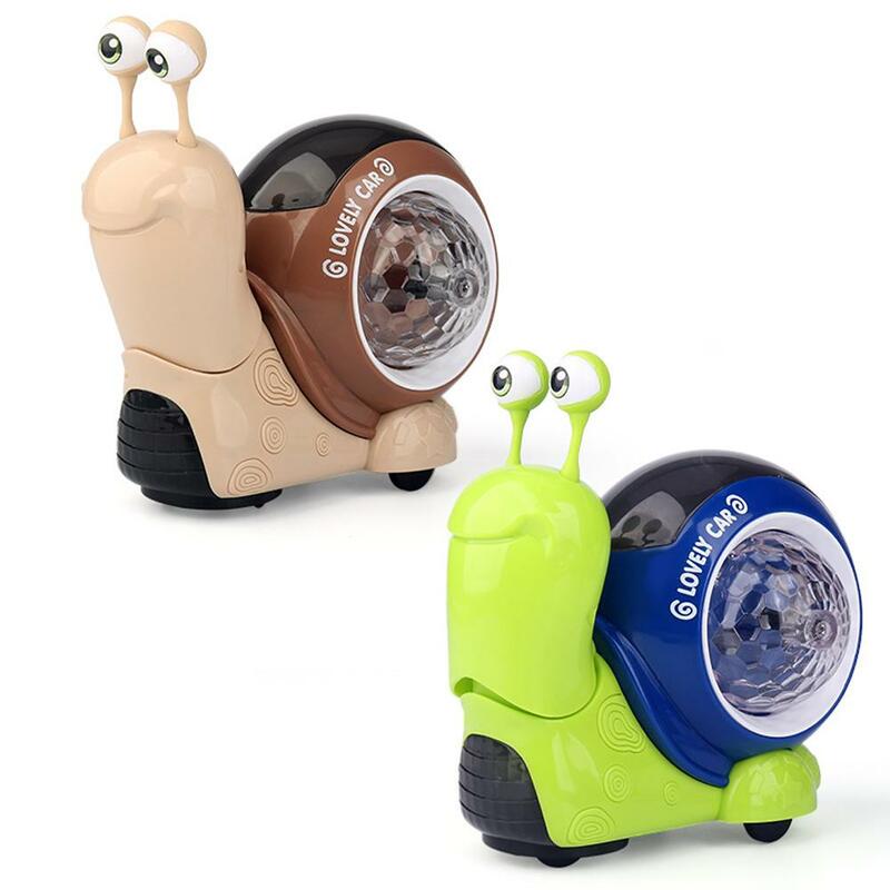 Kids Electric Snail Toy Car Music Automatically Avoiding Snail Light Childrens Shell Sound Luminous Gift With Cute Toy Toys N6P9