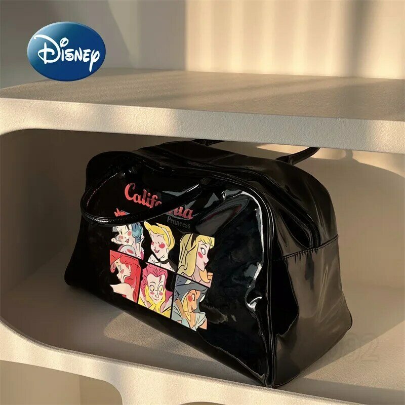 Disney Snow White tas tangan berpergian wanita, tas tangan mewah modis kapasitas besar kartun untuk wanita