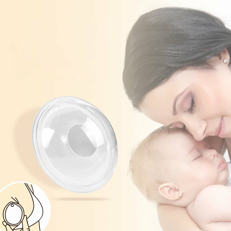1/2Pcs Silica Gel Collection Cover Newborn Feeding Breast Milk Collector Soft Teat Suction Container Reusable Nursing Pad