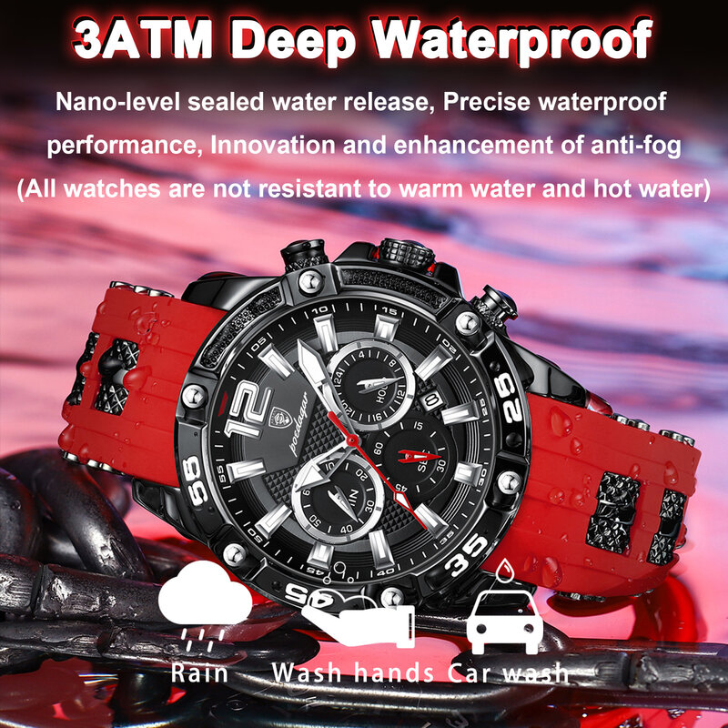 POEDAGAR Casual Men Watch Luxury Waterproof Luminous Chronograph Date Man Wristwatch Military Quartz Men's Watches High Quality
