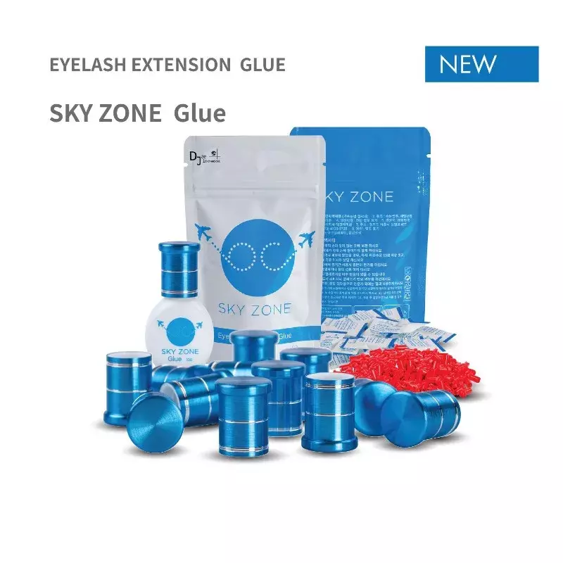Korea Sky Zone Eyelash Extensions Glue, Adesivo Fast Dry, Baixa Irritação, Cílios Falsos, Ferramentas de Maquiagem Beleza, 5g, 1Pc