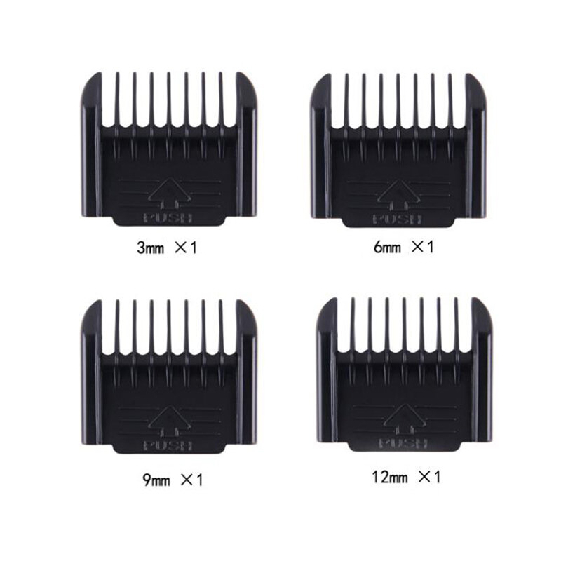 Electric Clipper Accessories,4Pcs Cut Clipper Limit Comb Guide Attachment Size Barber Replacement(3mm,6mm,9mm,12mm)