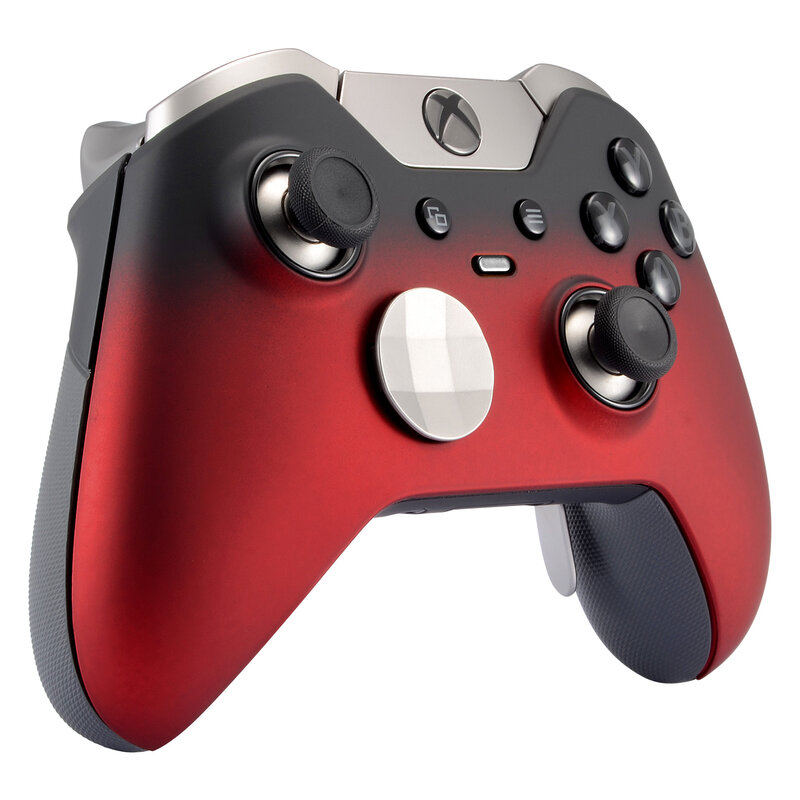 EXtremeRate-carcasa frontal para mando de Xbox One Elite, cubierta frontal, color rojo sombra