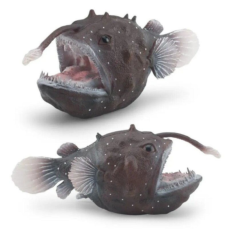 Mini figurines d'animaux marins en PVC, modèle de poisson pêcheur, portable