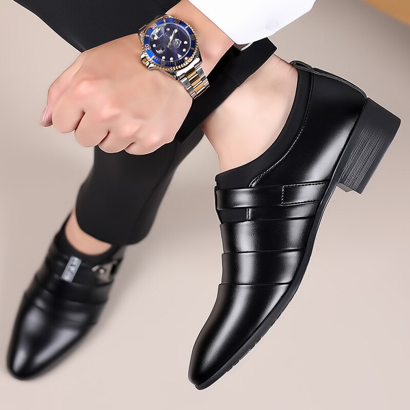Лоферы мужские из лакированной кожи, роскошные Брендовые повседневные туфли, итальянские мокасины, деловая обувь, черные, 38-48