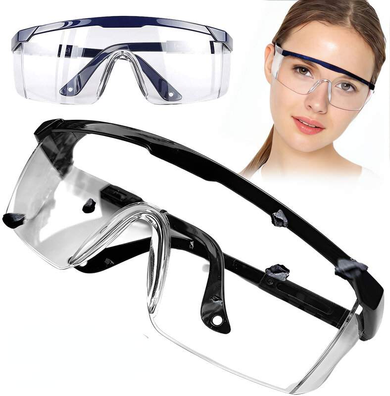 Gafas de seguridad antisalpicaduras para el trabajo, lentes de protección ocular para laboratorio, protección Industrial contra el viento y el polvo, 1 piezas