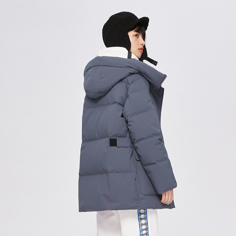 Пуховик Semir женский средней длины, со съемным капюшоном, зима 2023, новинка, непромокаемая свободная теплая Рабочая куртка