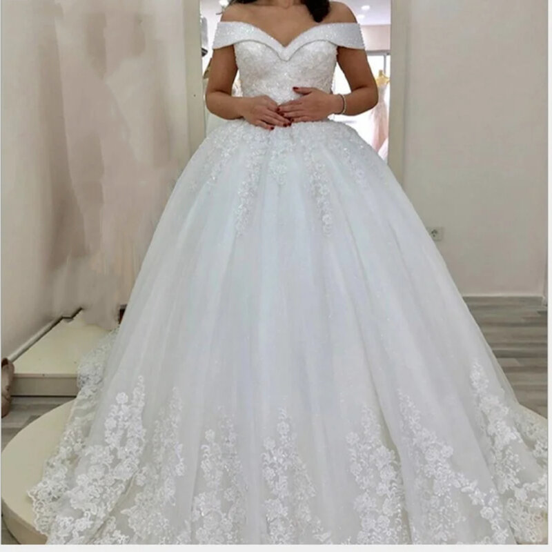 New Exquisite New Wedding Dress Sweetheart A-Line Luxury Appliques Lace Satin One Shoulder Bridal Gowns Custom Vestidos De Novia