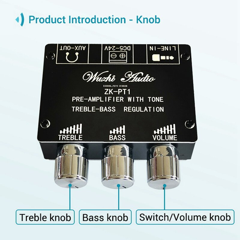 2X scheda di decodifica Bluetooth 5.0 scheda amplificatore Pre-modulo Stereo a basso rumore a doppio canale ZK-PT1