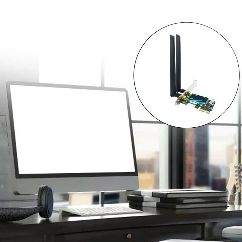 การ์ด PCI-E WiFi BT4.0 การ์ดเครือข่ายไร้สาย AC1200M 802.11ac Dual-Band 2.4G + 5G Dropship
