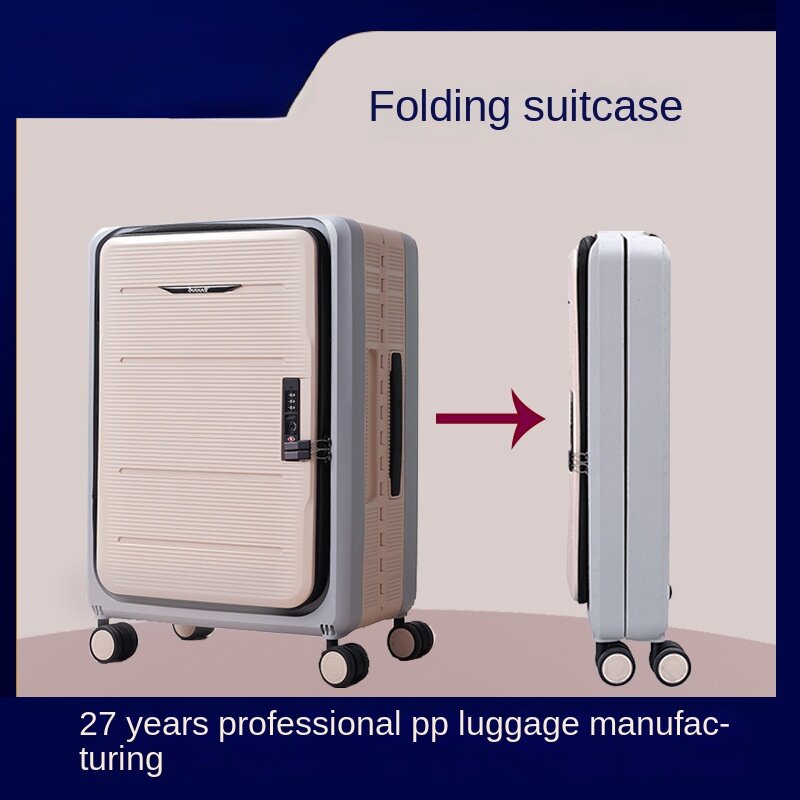 Sarung koper lipat multifungsi, koper troli Roda universal 24 inci dengan kata sandi 20 "untuk bisnis