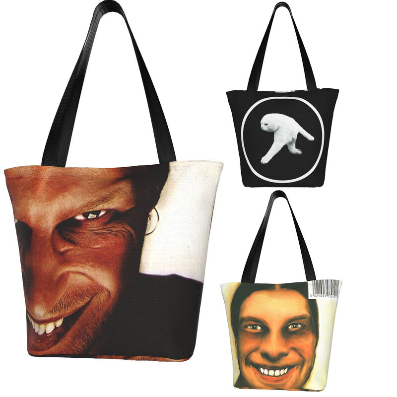Aphex Twin Face Bag super torby z rączkami Merch Funny dla kobiet modna torba na ramię