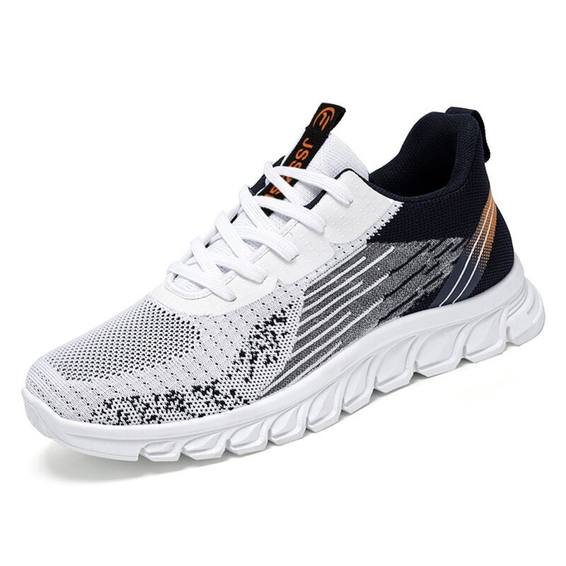 Hot sell New men's fashion casual sneakers men's flying woven shock-absorbing running shoes version mesh breathable shoes