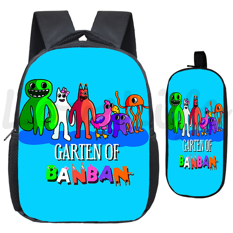 Jogos Garden of Banban Print Mochila para crianças, mochilas escolares, mochila de anime dos desenhos animados para meninos e meninas, mochila diária, conjunto 2 peças