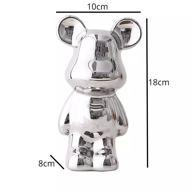 Nordic Bearbrick Bear Living Room Cartoon Garden Decoration Accessories Home Decor Arts and Crafts Supplies Desk Figurines Gifts