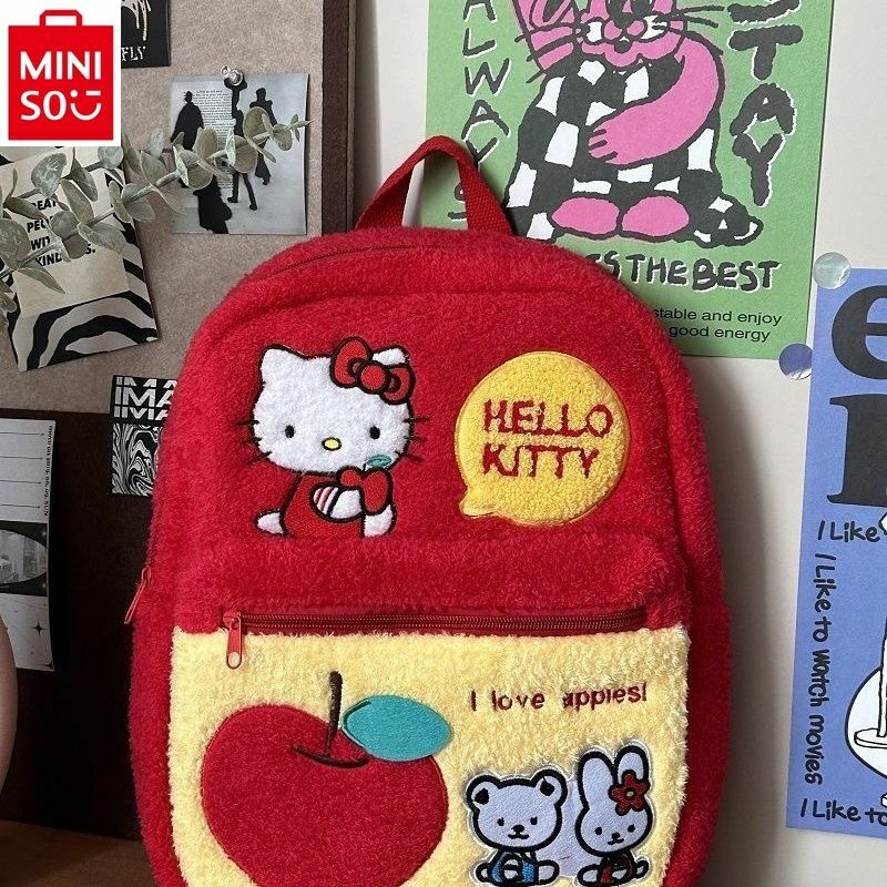 MINISO 2024 новый рюкзак для студентов Кэти милый Универсальный Детский рюкзак для кампуса