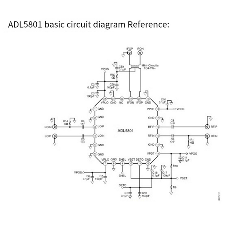 Adl5801 Hoch leistungs mischer modul Aktiv mischer Down mixer 6GHz Mischer Multifunktion modul