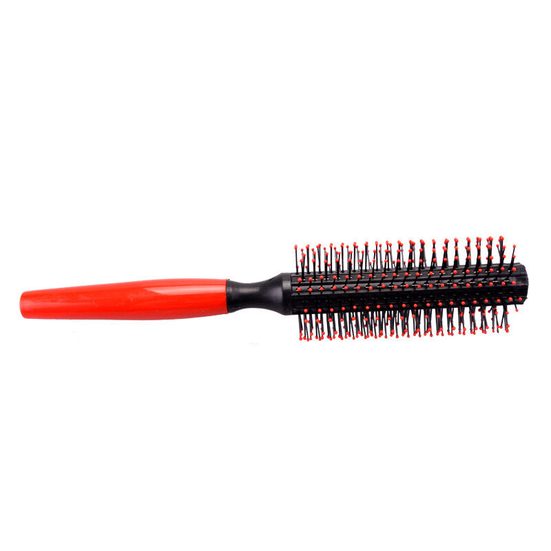 Sisir rambut bulat, sisir sisir sisir pengeriting gagang plastik profesional Anti statis alat penata rambut Salon 1 ~ 20 buah