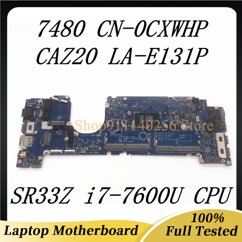 고품질 메인 CN-00D152 00D152 0D152 W/SR2FU I7-6820HQ CPU 3510 E5570 노트북 마더 보드 LA-C841P 100% 작동