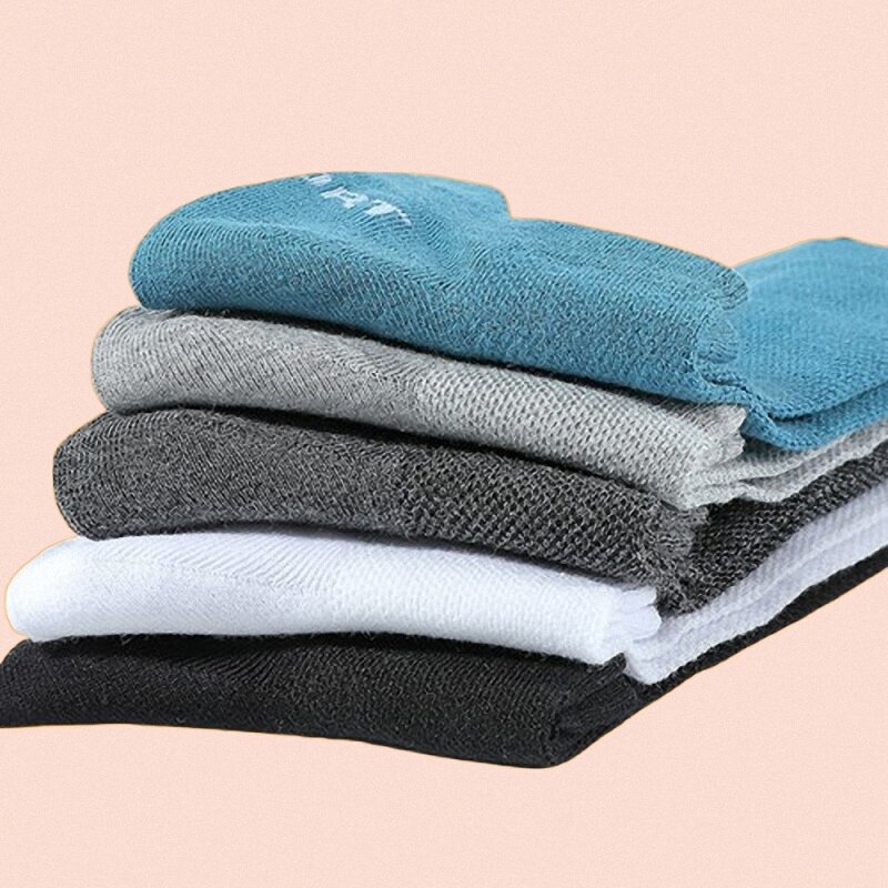 Calcetines cortos de algodón para hombre y mujer, calcetín fino de corte bajo, de alta calidad, con malla transpirable, para verano, 10 pares