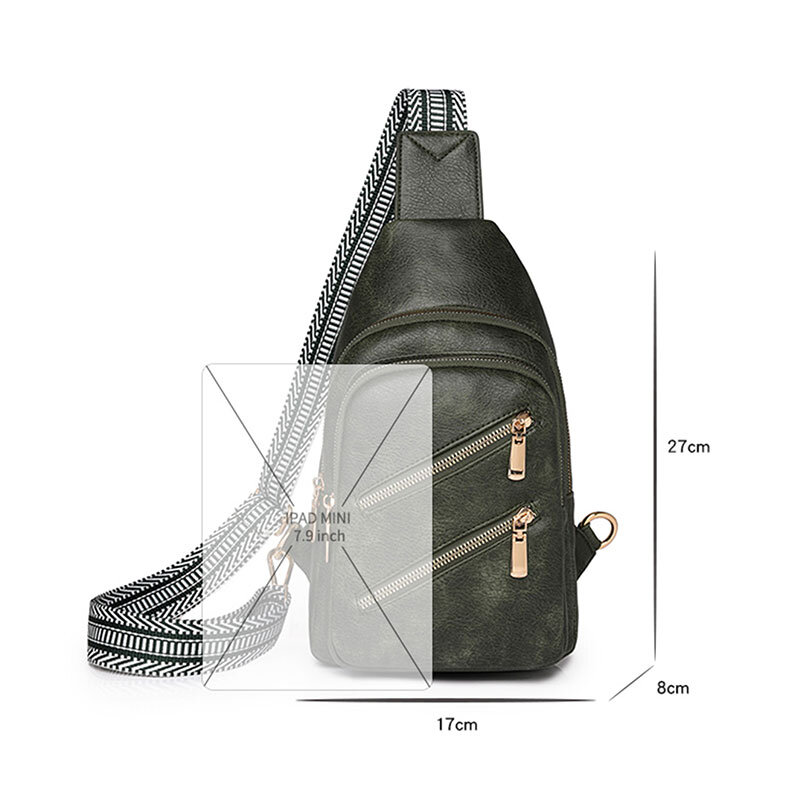 Brusttasche für Frauen Multifunktion ale Damen-Umhängetasche für den täglichen Gebrauch Stilvolle Umhängetasche Designer-Vintage-Handtasche
