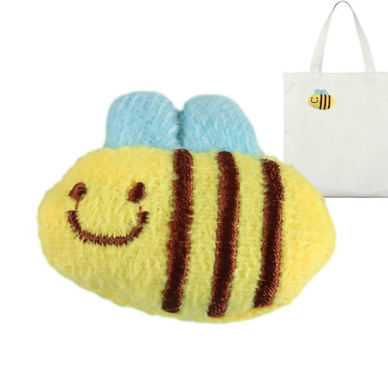 Bee Brooch Pin Lapel Brooches Plush Corsage Bee Pins Portable Plush Bee Brooch Pins For Scarves Schoolbags Bag Clothing
