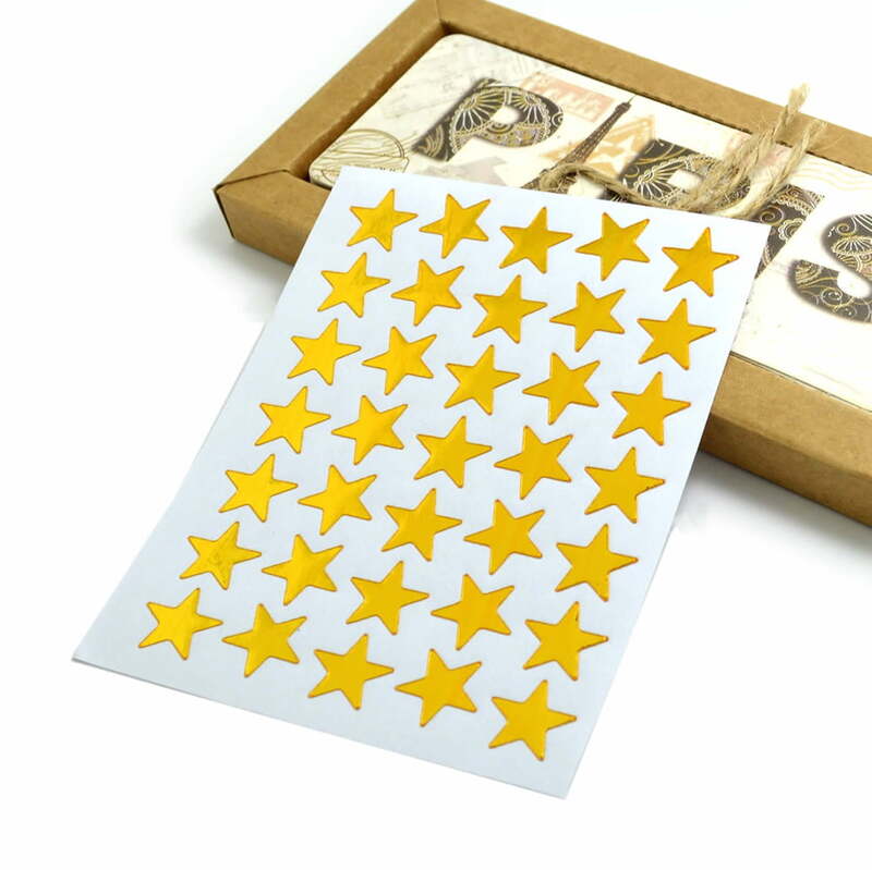 Pegatinas de estrella de cinco puntas para niños y estudiantes, 1 piezas, papelería, decoración de libro mayor, sobres de regalo, álbumes, pegatinas de álbum de recortes