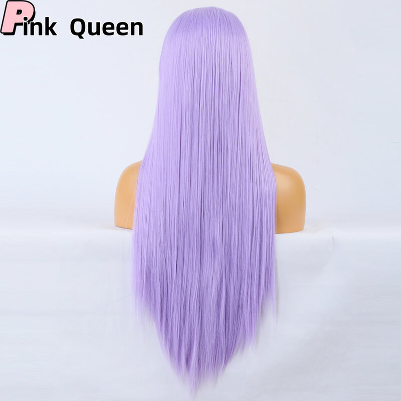 New Voguequeen pink Green purple blue yellow 13*2.5 Synthetic Lace Front Wig Long Straight High Temperature party cosplay Women