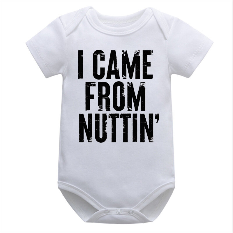 Eu vim de nutting bebê macacão engraçado bebê meninas roupas engraçado onesies moda algodão bebê bodysuit ação de graças outfits