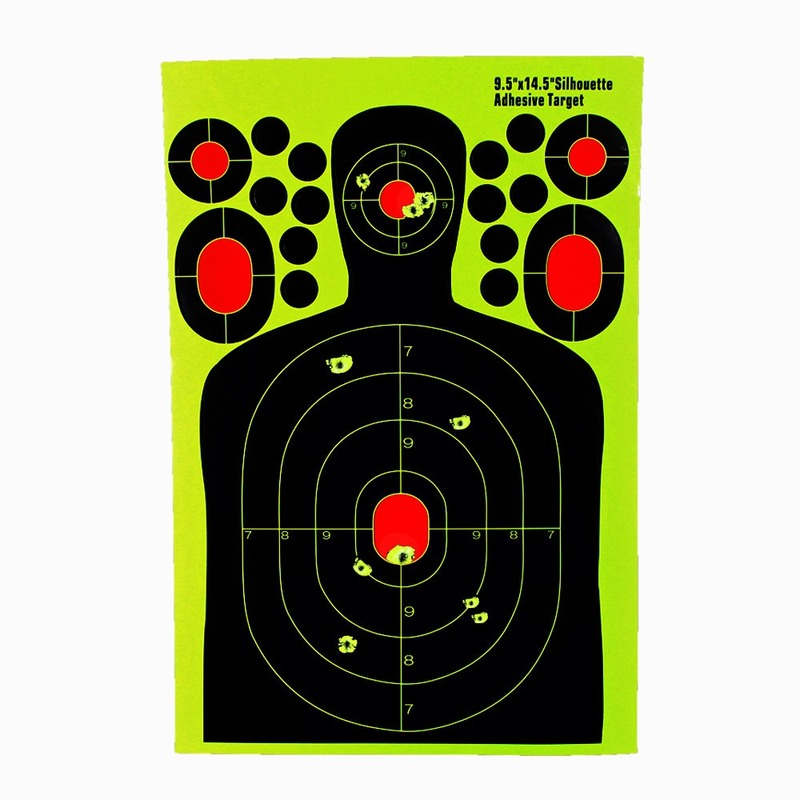 5 pz/set 9.5 pollici corpo tiro obiettivi adesivi reattività adesiva raccoglitori pistola formazione accessori caccia sparare carta bersaglio