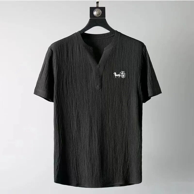 Camiseta deportiva de manga corta para hombre, conjunto de dos piezas de seda de hielo, informal, holgado, cómodo y fresco, M-4XL verano, novedad de 2024