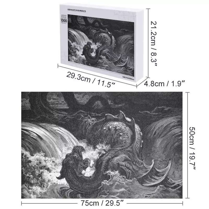 Gustave Doré - Leviathan Jigsaw Puzzle Jigsaw Custom Jigsaw Pieces Adults For Kids Personalized Child Gift Puzzle