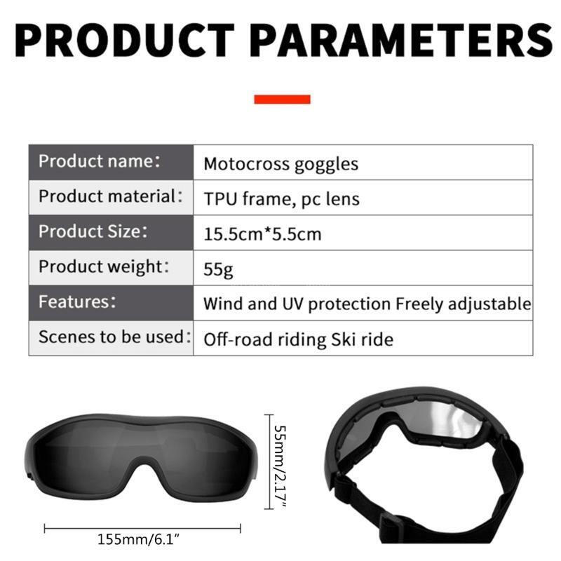 Stylowe okulary osłoną oczu i trwałymi okularami Clear View dla rowerzystów i motocyklistów