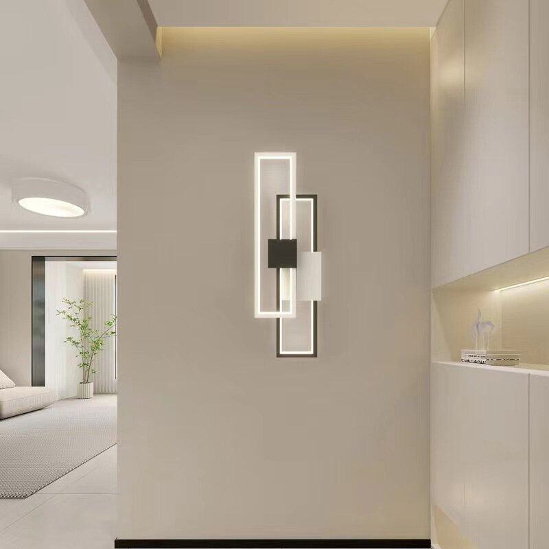 Lampu Dinding LED Nordic, lampu Led minimalis untuk ruang tamu, Kamar tidur, dekorasi samping tempat tidur, lampu dinding dalam ruangan