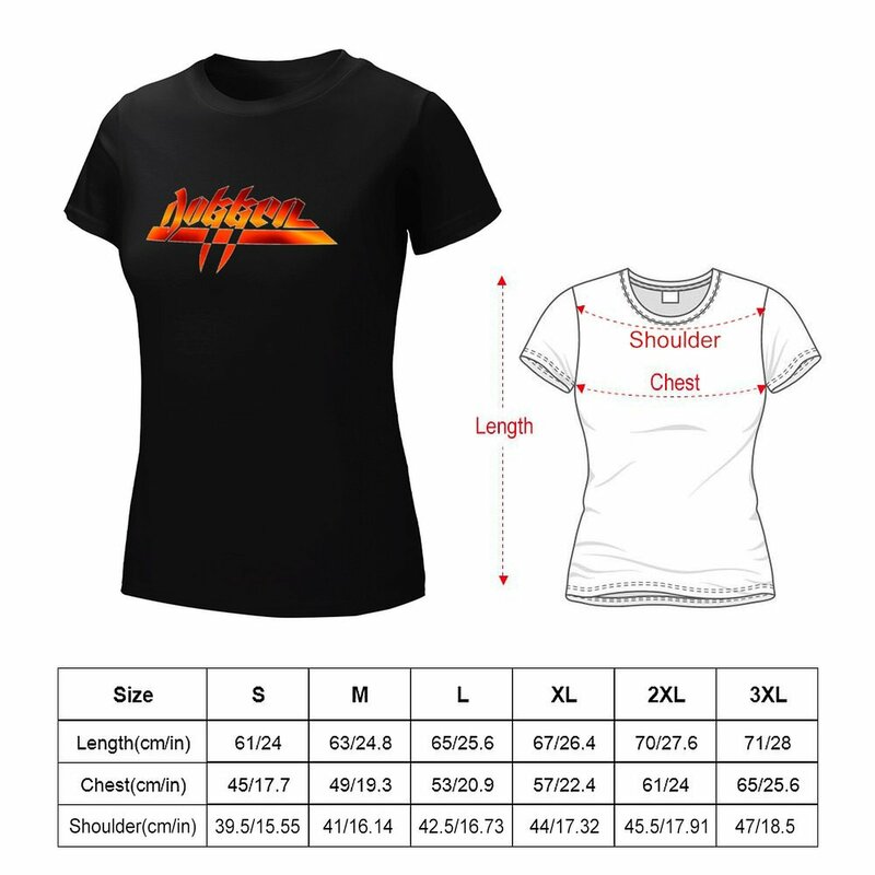 Dokken Logo Original T-shirt summer top tees aesthetic clothes t-shirts for Women graphic tees funny